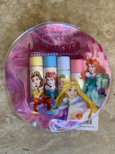 4 Lip Smacker Lip Balms ~ Disney Princess Collection 4 Flavors