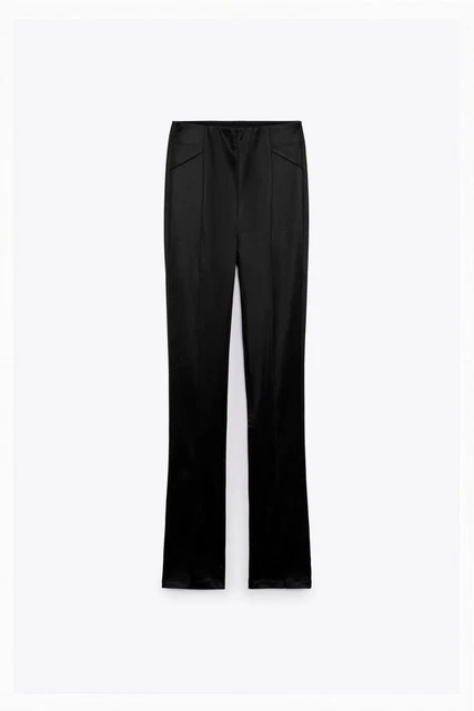 ZARA PANTALONI CON Spacchi davanti Leggings Satinati a Campana tg. M EUR 19 00 PicClick IT