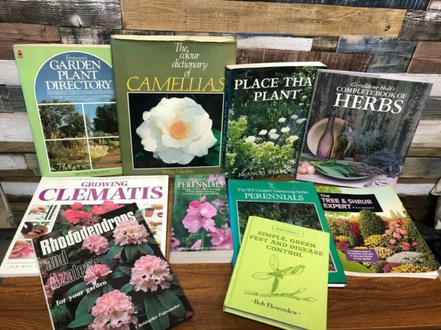 Bundle Of 10 Plant/Gardening Books Incl. Amazing HERB Book Finely Illustrated