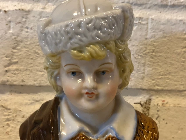Vintage Possiblement Antique Allemand Porcelaine Paire De Enfants Tête Bustes 3