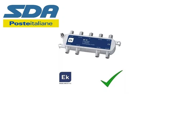 PARTITORE SPLITER F SATELLITARE 1 INGRESSO 8 USCITE SATELLITE DECODER SKY SAT - Foto 6