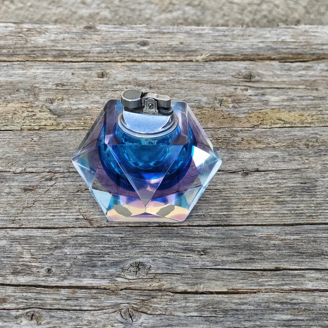 Accendino In Vetro Sommerso Di Murano Design Flavio Poli