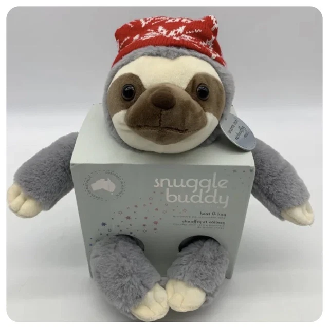 SNUGGLE BUDDY SLOTH Australia Heat & Hug Microwaveable Soft Toy (water