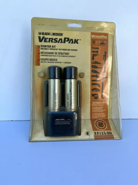 NEW Black & Decker VersaPak VP135 Starter Kit with Two 3.6-Volt Batteries  SEALED