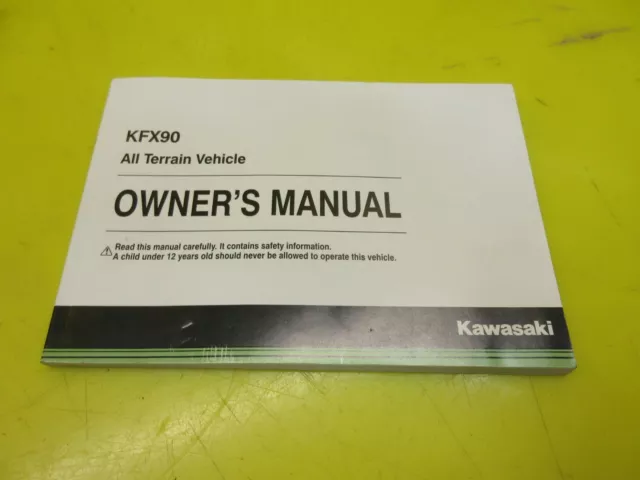 New 2017 17 Oem Kawasaki Kfx90 Kxf 90 Quad Owners/Operators Manual Book Guide