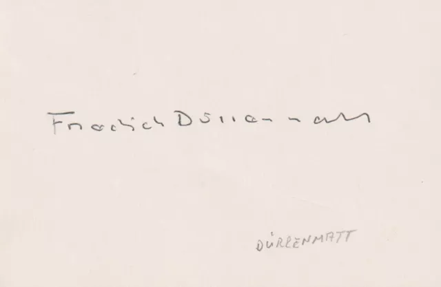 FRIEDRICH DÜRRENMATT Original Autogramm signierte Briefkarte selten