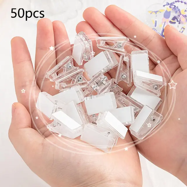 50x Self Adhesive Clips Wall Tapestry Clips Poster Paper Flag Hanger Double