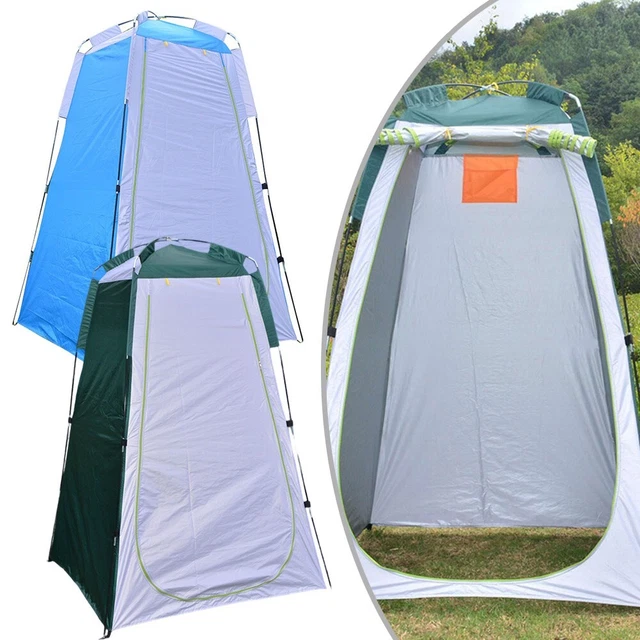 Tente De Douche Pop-up WolfWise - 120x120x210 Cm - Portative étanche UPF 50+ - Pour Camping, Plage, Vestiaire Extérieur - Bleu