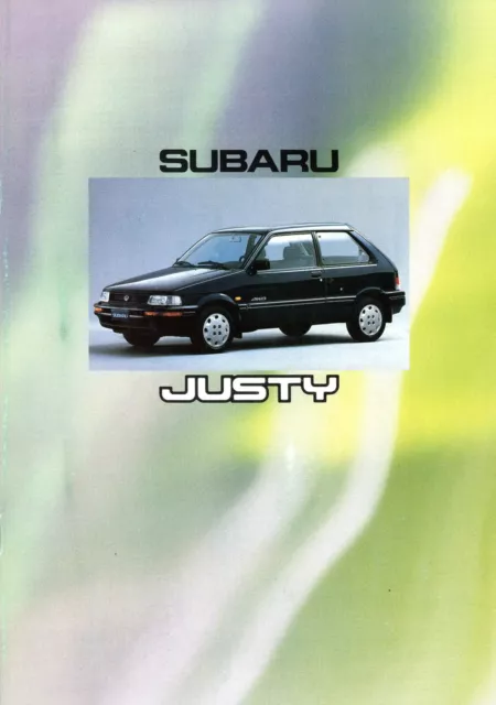 Subaru Justy Prospekt 1991 BE dutch brochure prospectus prospetto catalogue