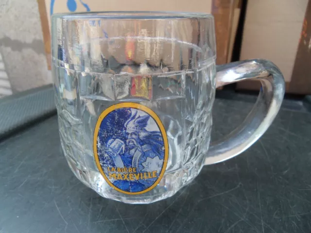 Ancienne chope verre a biere MAXEVILLE Brasserie mug beer