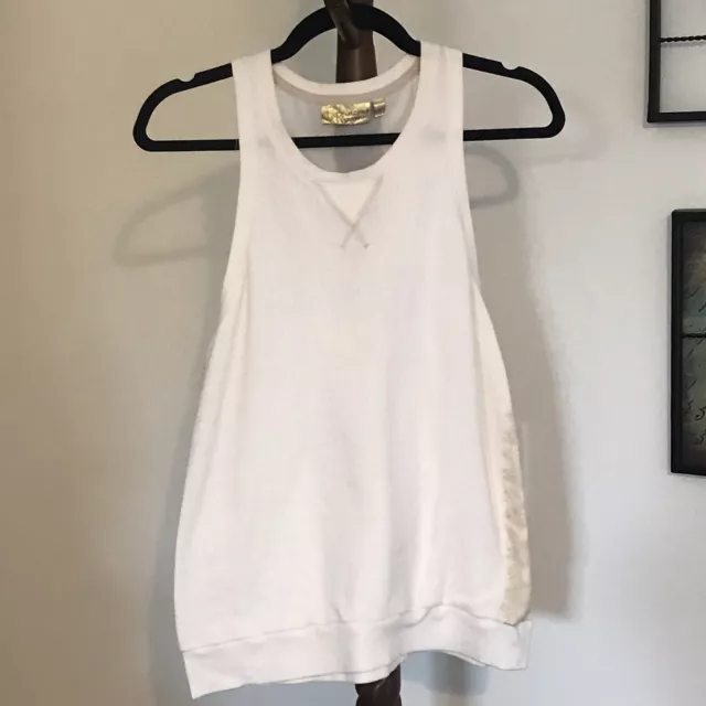 Princess Vera Wang Women's L Tank Top Ivory Lace & Sheer Top NWOT