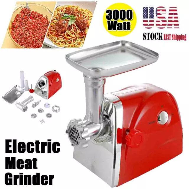 3000W Heavy Duty Commercial Electric Meat Grinder Sausage Maker Mincer Stuffer