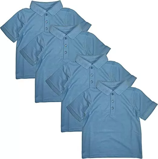 Studio 3 Boy’ - 4-Pack School Uniform Short-Sleeve Pique Polo Shirts