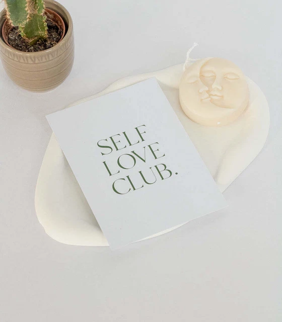 Tarjeta de Regalo" Self Love Club "Suministros de Artesanía Materiales de Arte