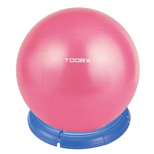 Toorx Palla da Ginnastica Ø 55 cm con pompa e base gymball fitball in omaggio