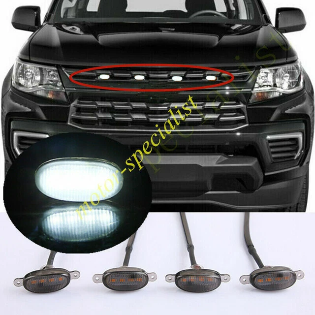 FOR CHEVROLET COLORADO 2021-2024 Raptor Style Grill LED white Marker ...