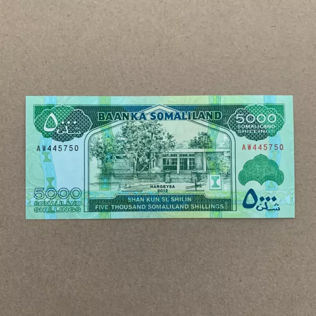 Somaliland 5000 Shillings Banknote 2011 Bright Green Currency Paper Money