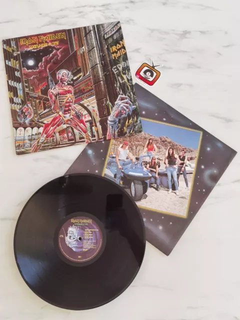 IRON MAIDEN - Somewhere in Time UK reissue 1986 vinyl vinile Lp 33 giri DMM
