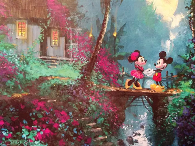 Disneys 1000 Pc Mickey Minnie James Coleman Moonlight Proposal Puzzle 27" X 20"