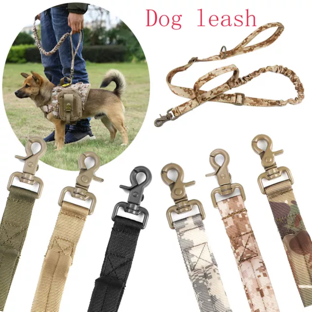 125~155cm Dog Leash Nylon Elastic Bungee Retractable Rope Military Tactical 2