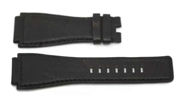 Aftermarket Bracelet/Strap Black Leather Strap for Louis Vuitton Tambour in Crocodile/Alligator Grain