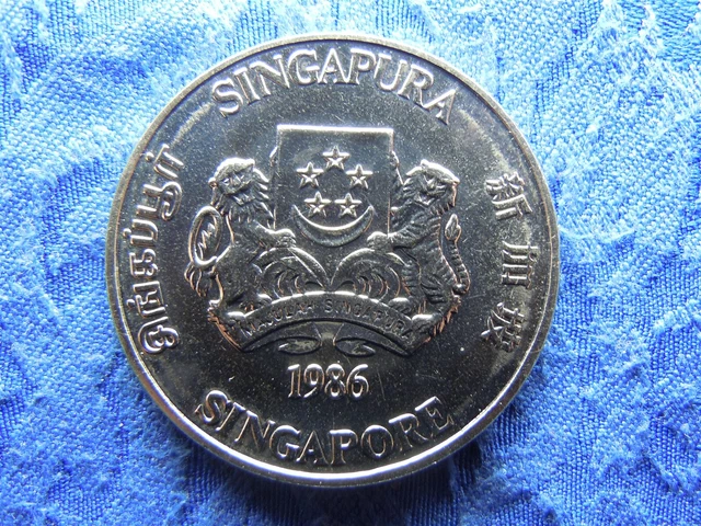 Singapore 10 Dollars 1986, Km59 Unc