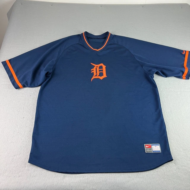 Detroit Tigers Nike Jersey Mens 2XL Blue Baseball Embroidered MLB Detroit Tigers Nike Jersey Mens 2XL Blue Baseball Embroidered MLB