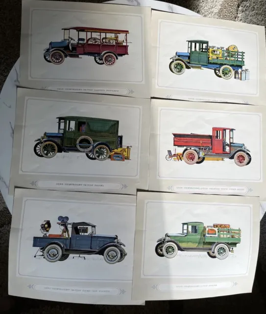 Vintage Chevy Truck Prints Lot Fine Chevrolet Art 1918-1931 Lot Of 6 Prints