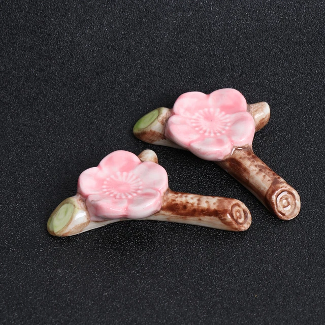 6 Repose-baguettes En Céramique Motif Fleur De Cerisier – Décoration De Table Pratique Et élégante - 7