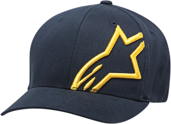 Alpinestars Corp Shift 2 Curved Brim Hat - Navy/Gold LG/XL