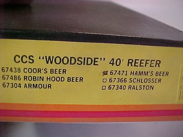 HO Scale 40' Wood Reefer Hamm's Beer #67471 CCS "Woodside" KIT