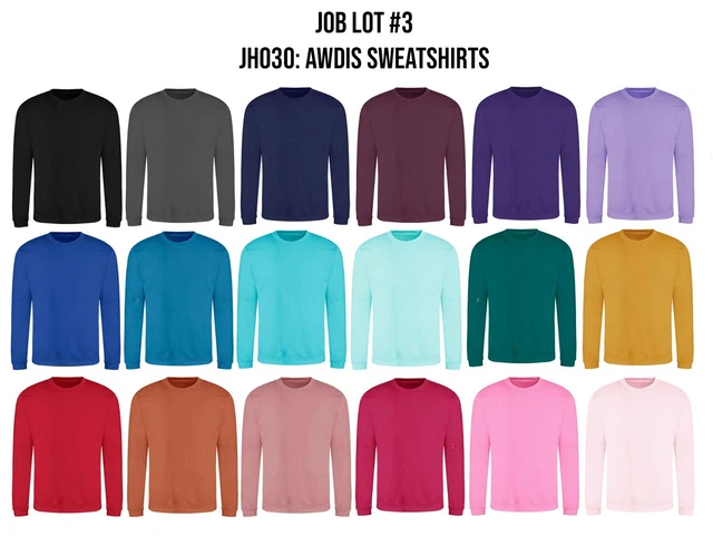 AWDIS JH030 Sweatshirts (Qty 131) Cost £1100 - Hey Lola Liquidation Job Lot (3)