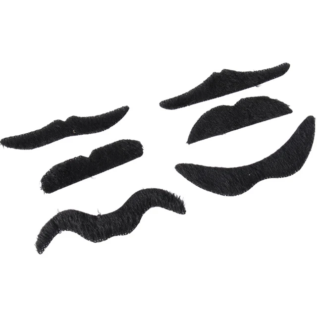 Set abbigliamento mascherata decorazioni festa finta barba e baffi nero