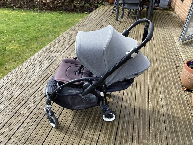 bugaboo bee 3 - Grey Melange, Black Frame, Bassinet, Rain Cover, Car Seat Adapto