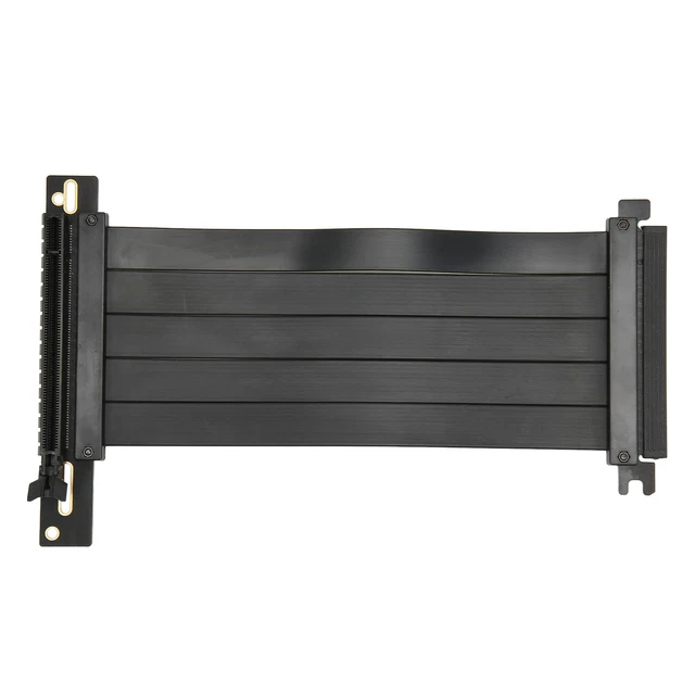 (30cm) PCIE 4.0 Extender Riser Cable Black 16x Shielded High Speed GPU