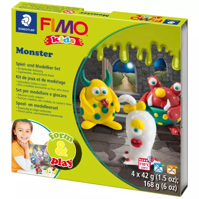 kids Modellier-Set Form & Play 'Monster', Level 1 FIMO 8034 11 LY (4007817806227