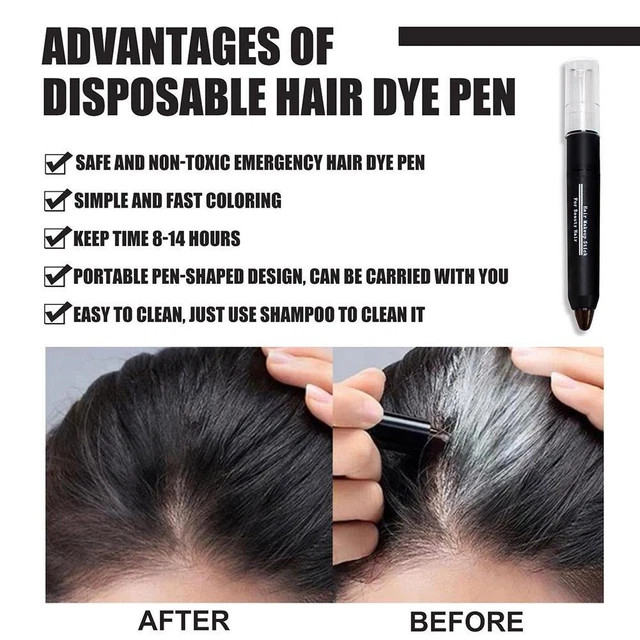 One-Time Hair dye Instant Gray Root Coverage Hair Color (Black)