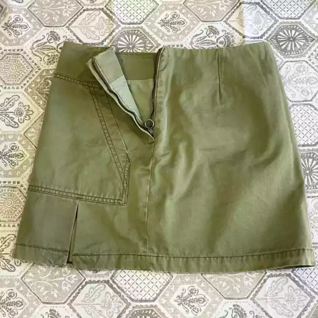 Marc Jacobs Olive Green Vintage Pocket Jean Skirt 3