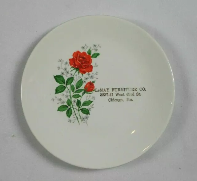 Vtg Souvenir Plate LeMay Furniture Co Chicago ILL IL 3237-41 West 63rd st store