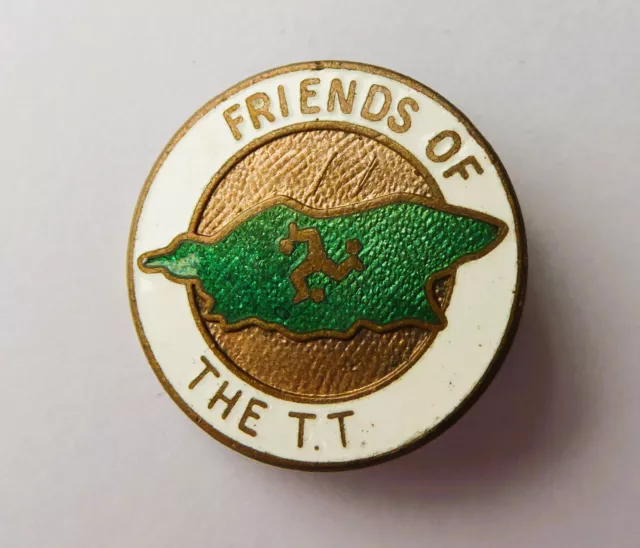 Vintage Isle of Man Friends of The TT Enamel Badge