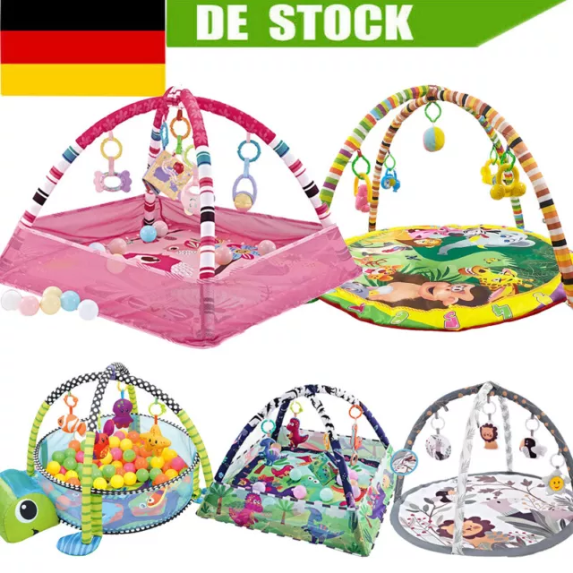 Baby 3-in-1 Erlebnisdecke Krabbeldecke mit Spielbogen Bälle Gymcenter Spielmatte