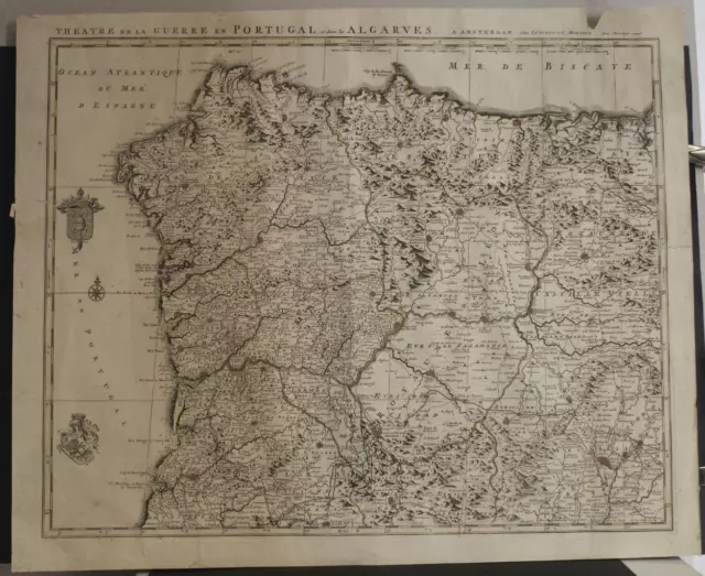 Northwestern Spain & North Portugal 1740 De L'isle/Covens & Mortier Antique Map