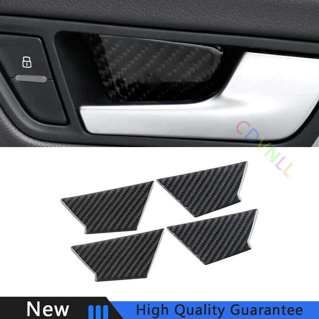 Fit For Audi Q5 2018-2021 Real Carbon Fiber Car Interior Door Bowl Cover Trim 4*