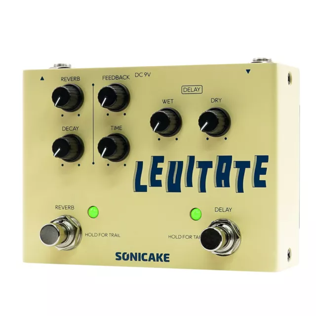 SONICAKE Levitate Digital Delay and Reverb 2 in 1 Guitar Effects Pedal