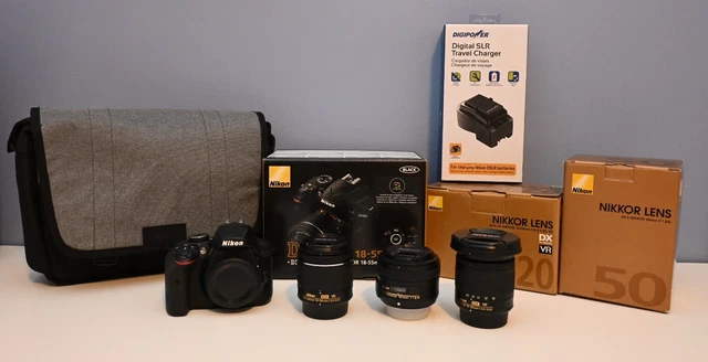 Nikon D3400 DSLR w/ Nikon AF-P DX NIKKOR 18-55mm VR Kit lens & more!