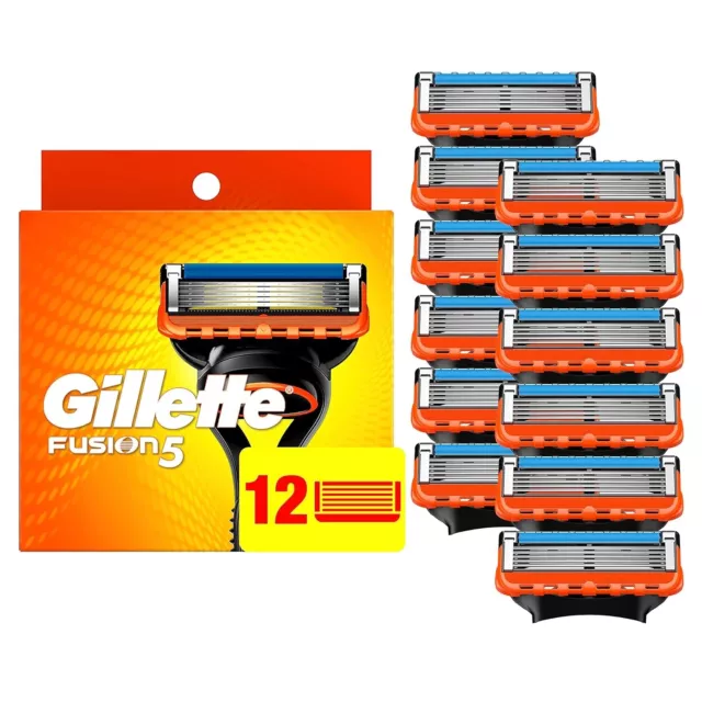 12PCS Razor Shaving Blades Refills Replacement For Gillette Fusion 5 Proglide UK