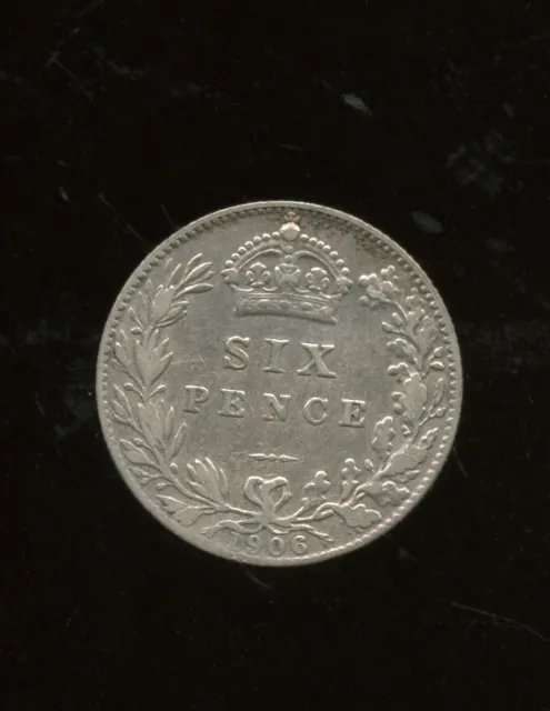 1906 Great Britain 6 Pence Silver Maundy Money  2-226