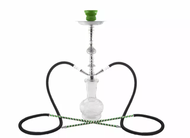 2 Tuyau CLEAR EXOTIC Shisha Green Laser pipe Narguilé gif mis en gros Nargila gr