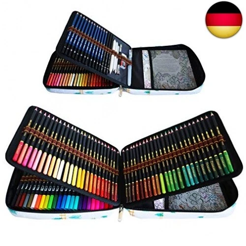 tvfly 72 Aquarell Buntstifte, 24 Aquarell-Pinselstifte mit zwei Spitzen und 12