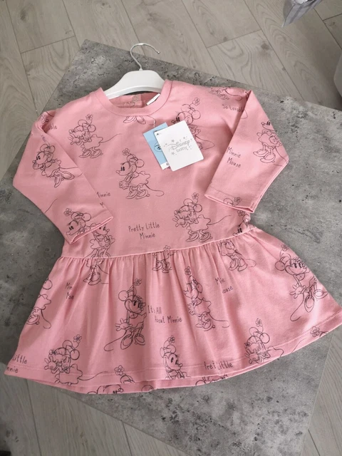 Abito Bambina Età 6-9 Mesi Disney Minnie Nuovo Con Etichette Così Carino